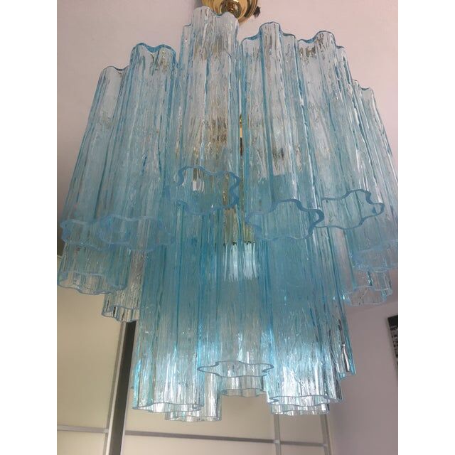 Murano style glass chandelier, set of 2 or a pair of chandeliers