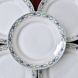 Assiettes anciennes terre de fer St Amand guirlande