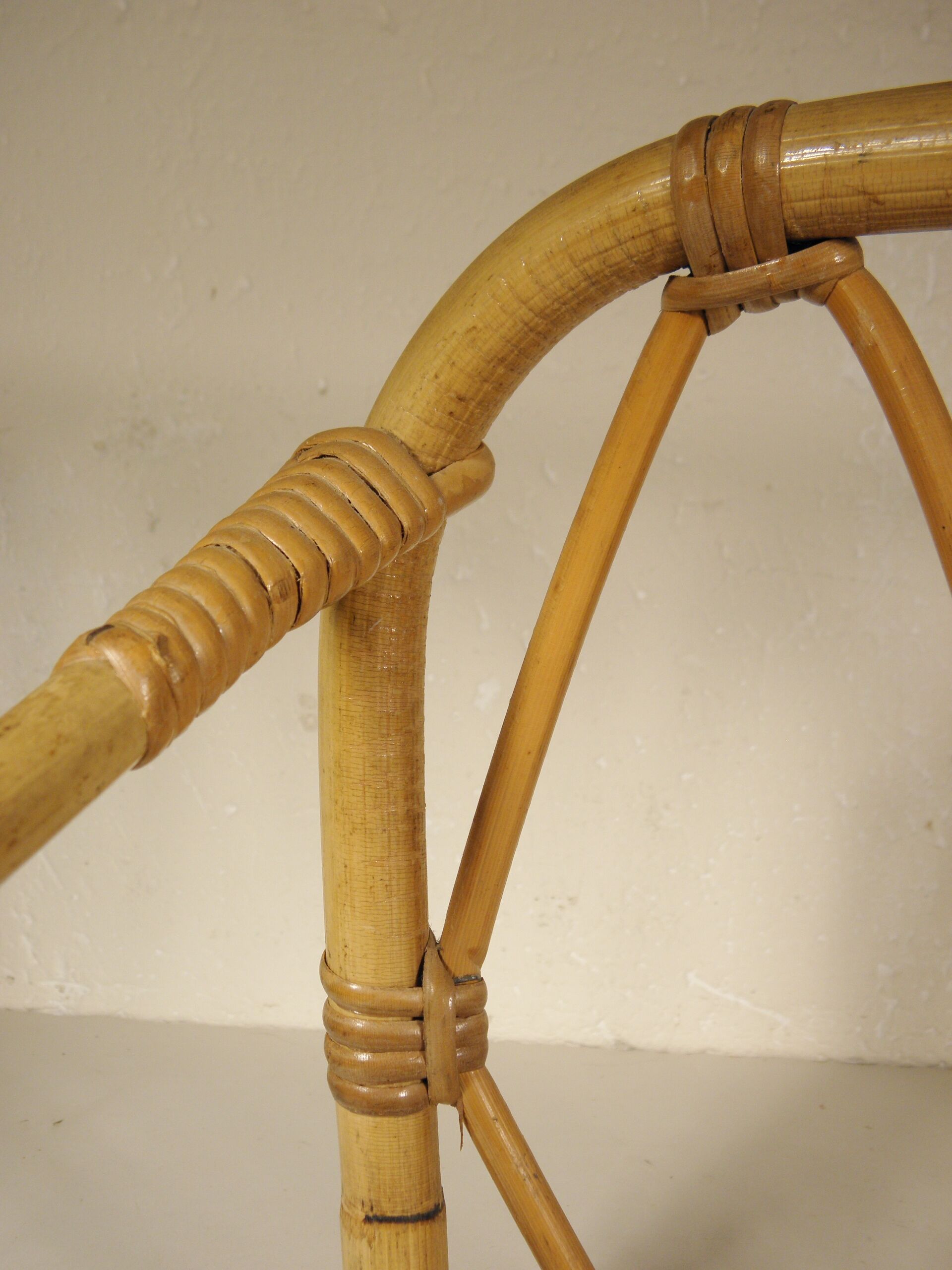 Rattan wall shelf