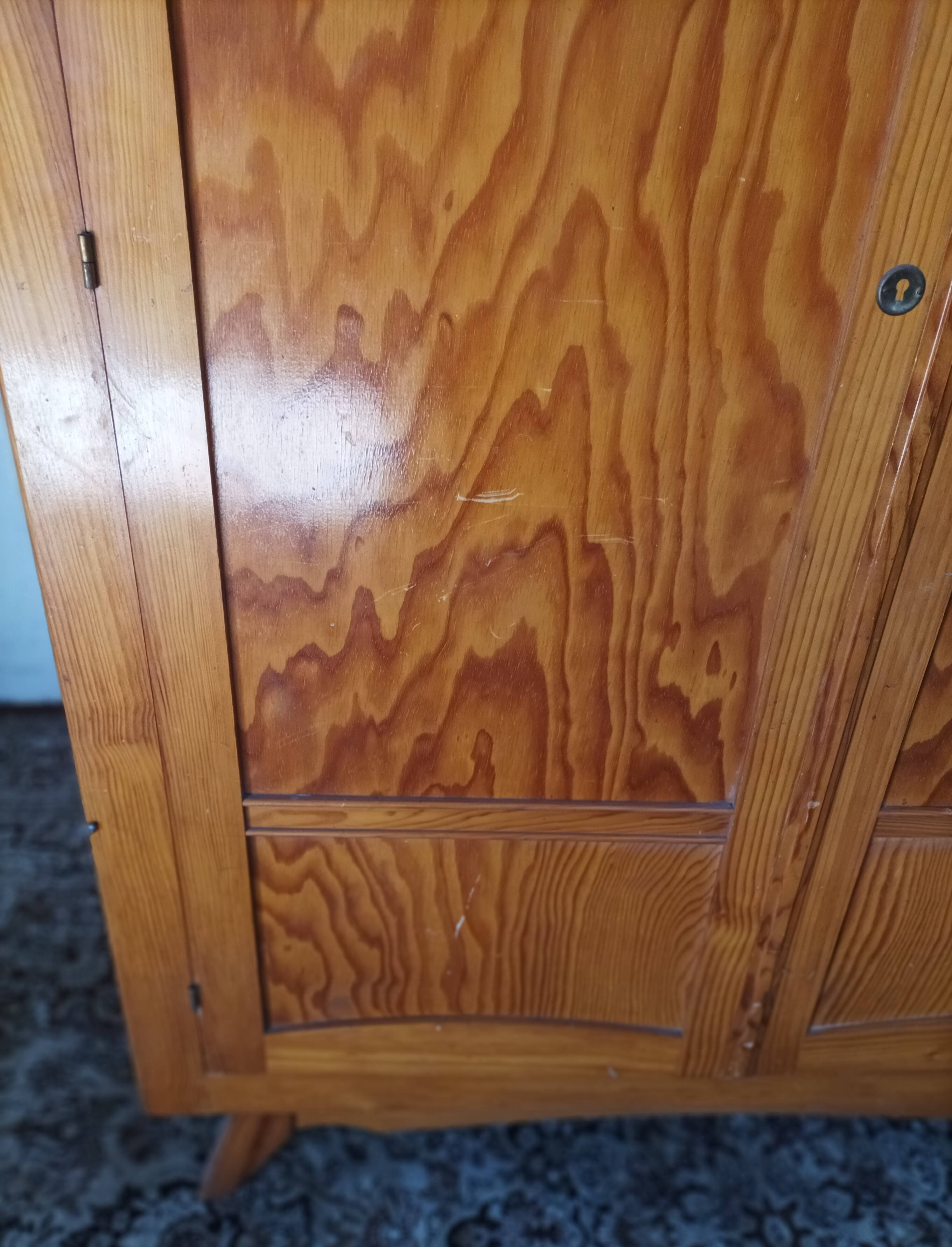 Vintage pine wardrobe