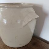 Off-white ancient sandstone pot