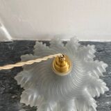 Vintage glass frilled/ruffled pendant
