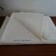 Drap plat "fleur bleue" lin toile métis 310 x 220 cm - blanc
