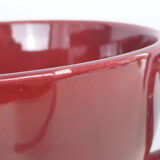 2 Old bowls with ox blood colored handle in St Clément earthenware