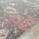 1970s marble and chrome metal coffee table