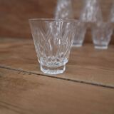 Set of 8 Arlequin liqueur glasses in Reims crystal glass 1950