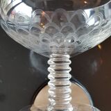 Set of 6 art deco champagne cups