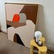 Abstract minimalist couple "in your arms" 100x80cm