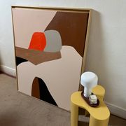 Abstract minimalist couple "in your arms" 100x80cm
