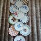 12 mismatched vintage dessert plates