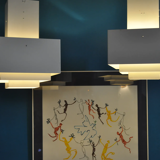 Pair of Scandinavian hanging lamps Hans Agne Jakobsson C896, Sweden 1960