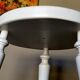 Painted solid turned wooden tripod