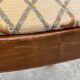 Fauteuil de bureau ancien en merisier et tissu
