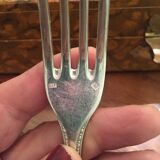Lot forks silver metal