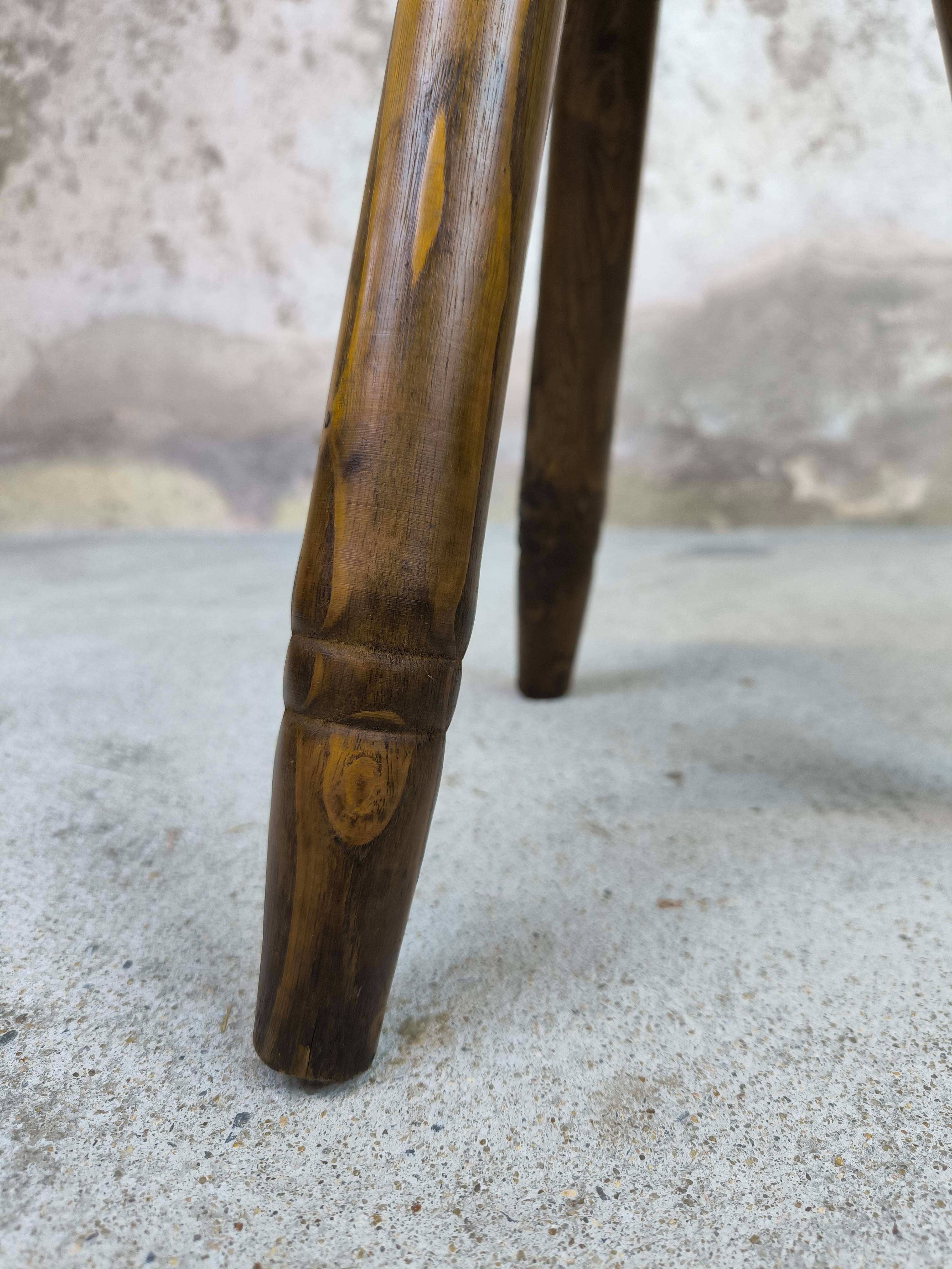 Small wooden tripod stool