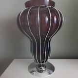 Vase with chrome frame