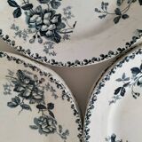 Set of 10 ironstone plates Moulin des Loups Acacia