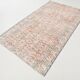 Tapis turc vintage à fleurs rose délavé et beige 5x8, 143x248 cm