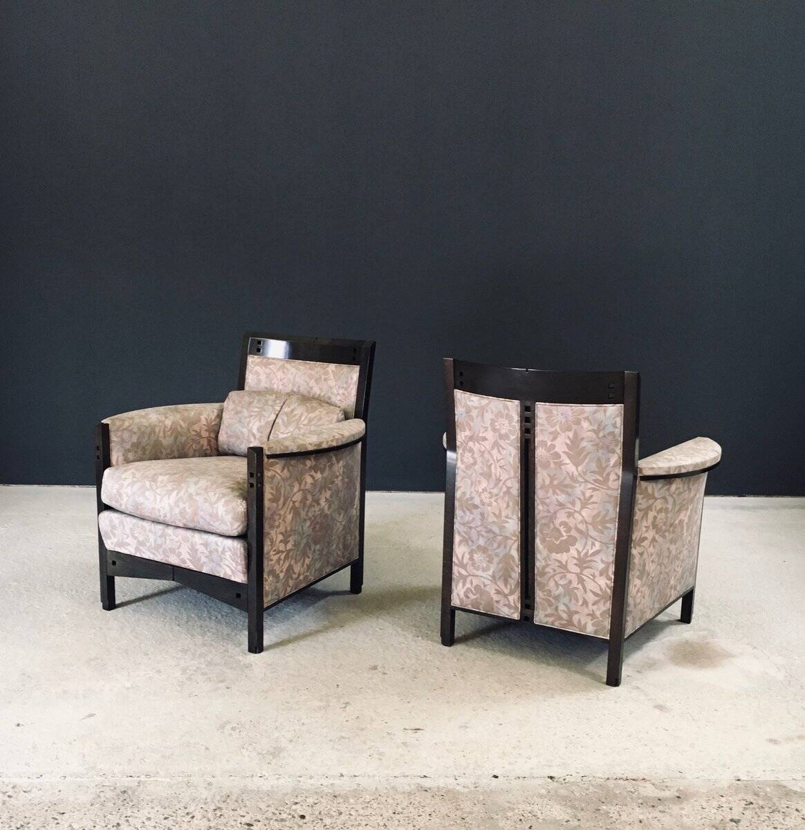Postmodern Peggy Lounge Chairs by Umberto Asnago for Giorgetti, Italy, 1980s, Set of 2