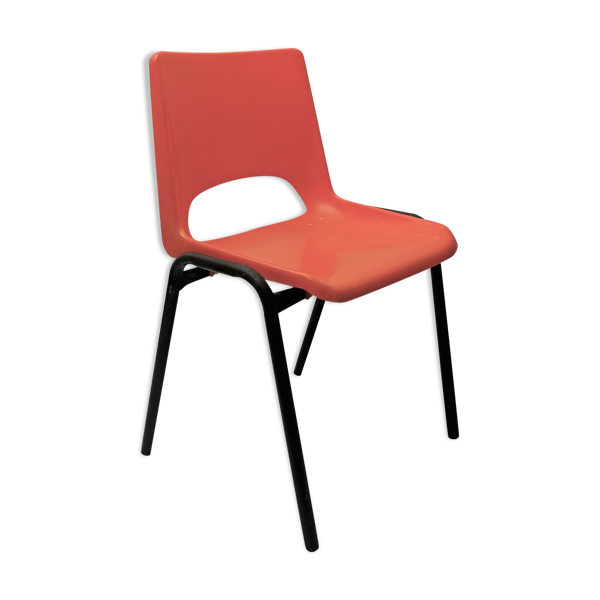 Chaise enfant vintage orange HB