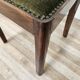 Art Decò dining chairs in walnut and fabric, 1940