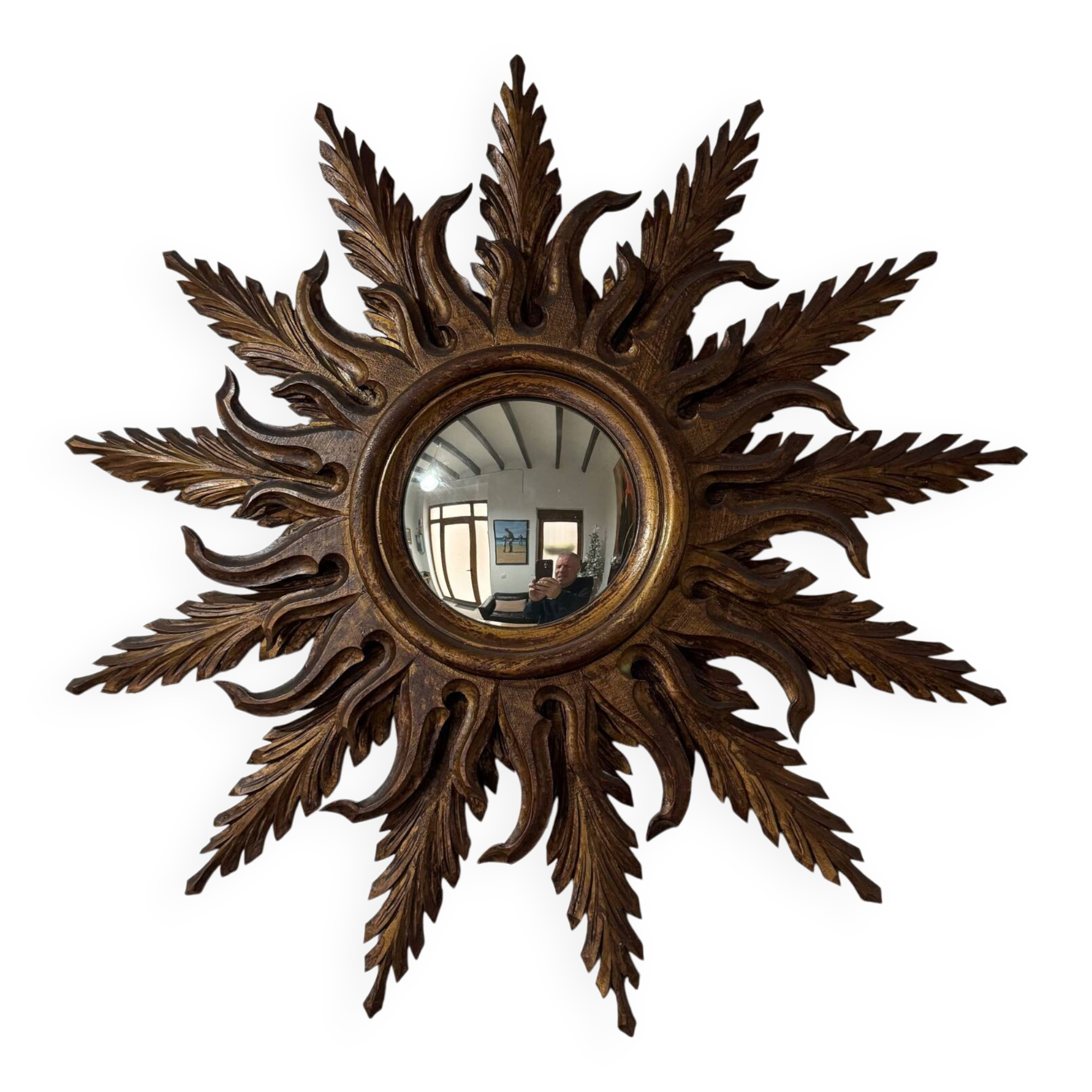 Grand Miroir Double Soleil dit de Sorcière 20’s