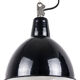 Lampe industrielle en émail de Pologne, couleur noire, 1960