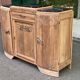 Art Deco sideboard renovated in solid walnut with black marble, 1930.