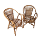 Pair of vintage rattan armchairs