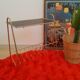 Pedestal table, door magazines in gilded metal years 50 - 60