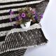 2x9 Brown White Striped Runner Rug, 69x289Cm SK 242096