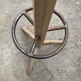 Portemanteau parrot wood tripod 12 black balls Stella 1960