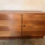 Buffet box storage cabinet vintage 1960-80 blond walnut