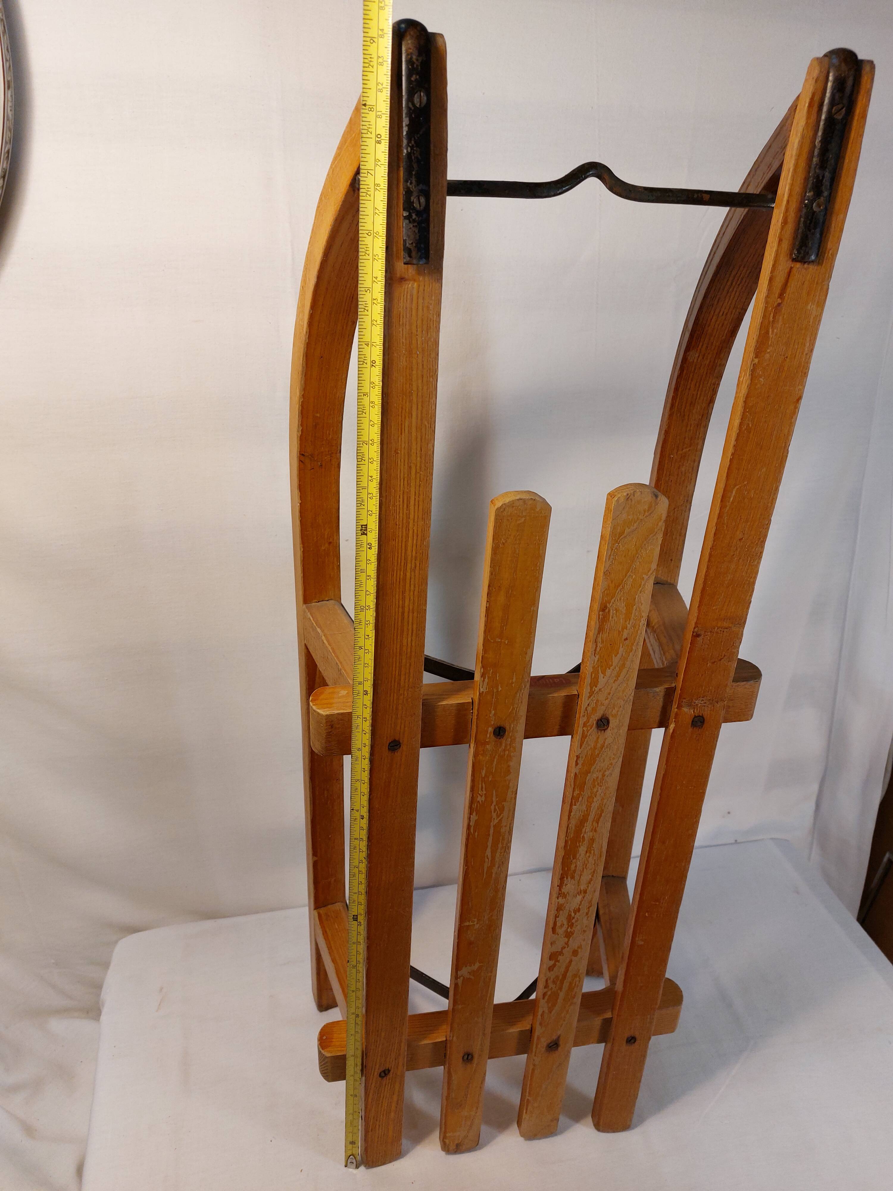 Vintage wooden sled La Hutte - 85 cm - 70s