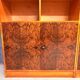 Art Deco bookcases, 1930s, walnut and maple veneer