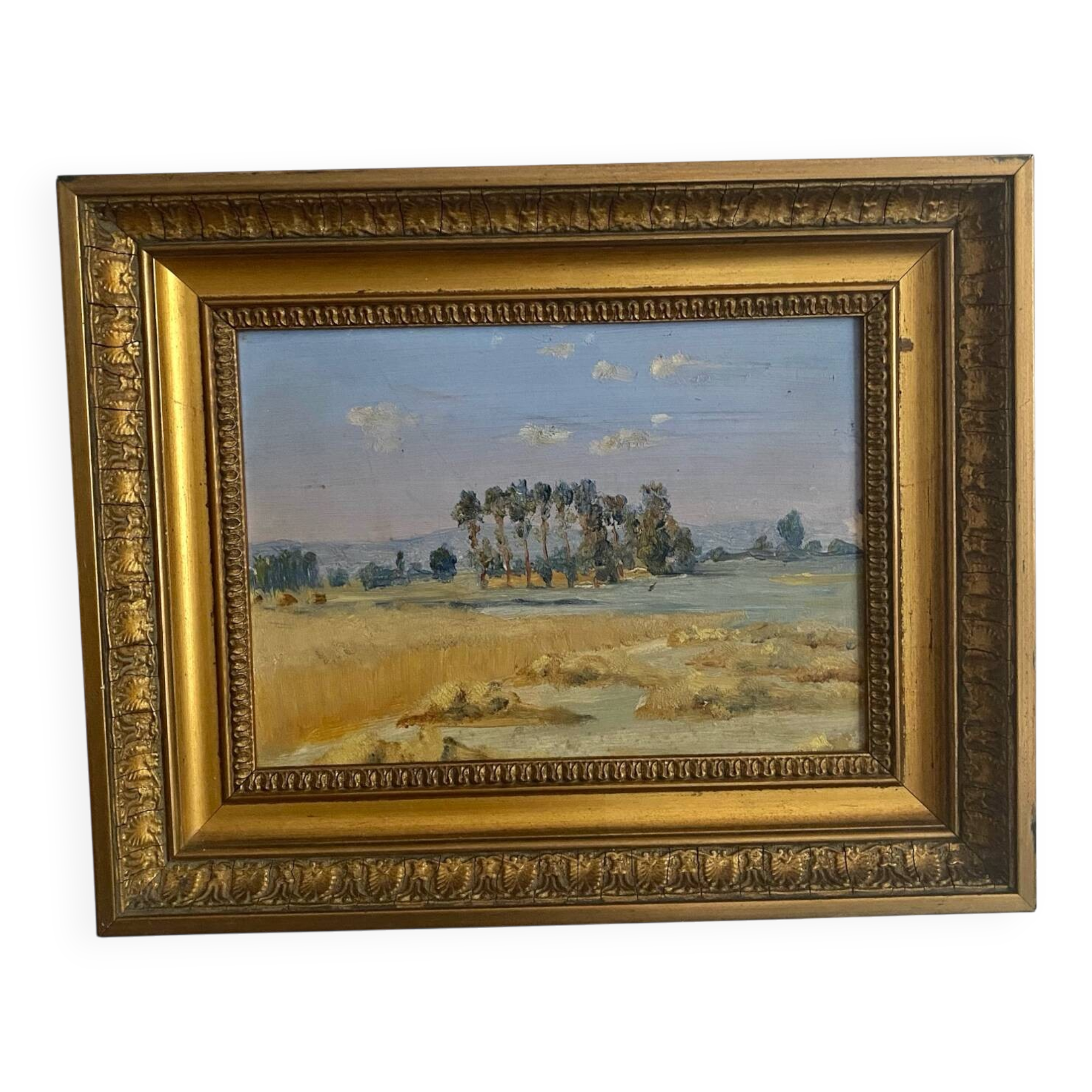 Framed landscape painting