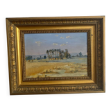 Framed landscape painting