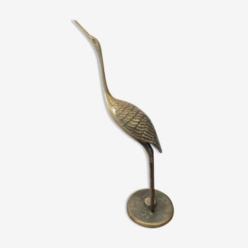 Bird vintage brass crane 60s