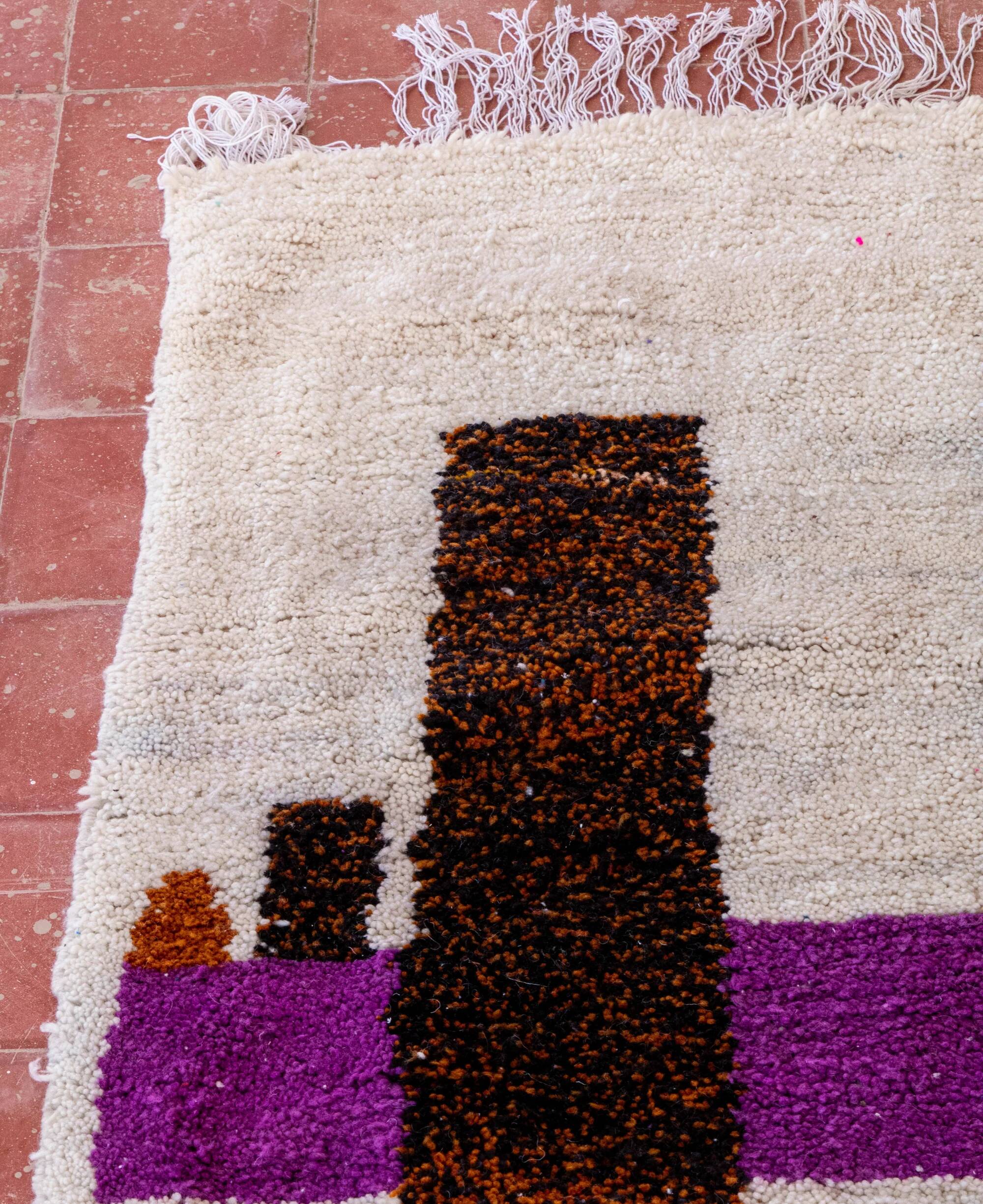 Tapis berbère marocain Beni Ourain 240X160cm