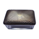 Glass and metal soap box
