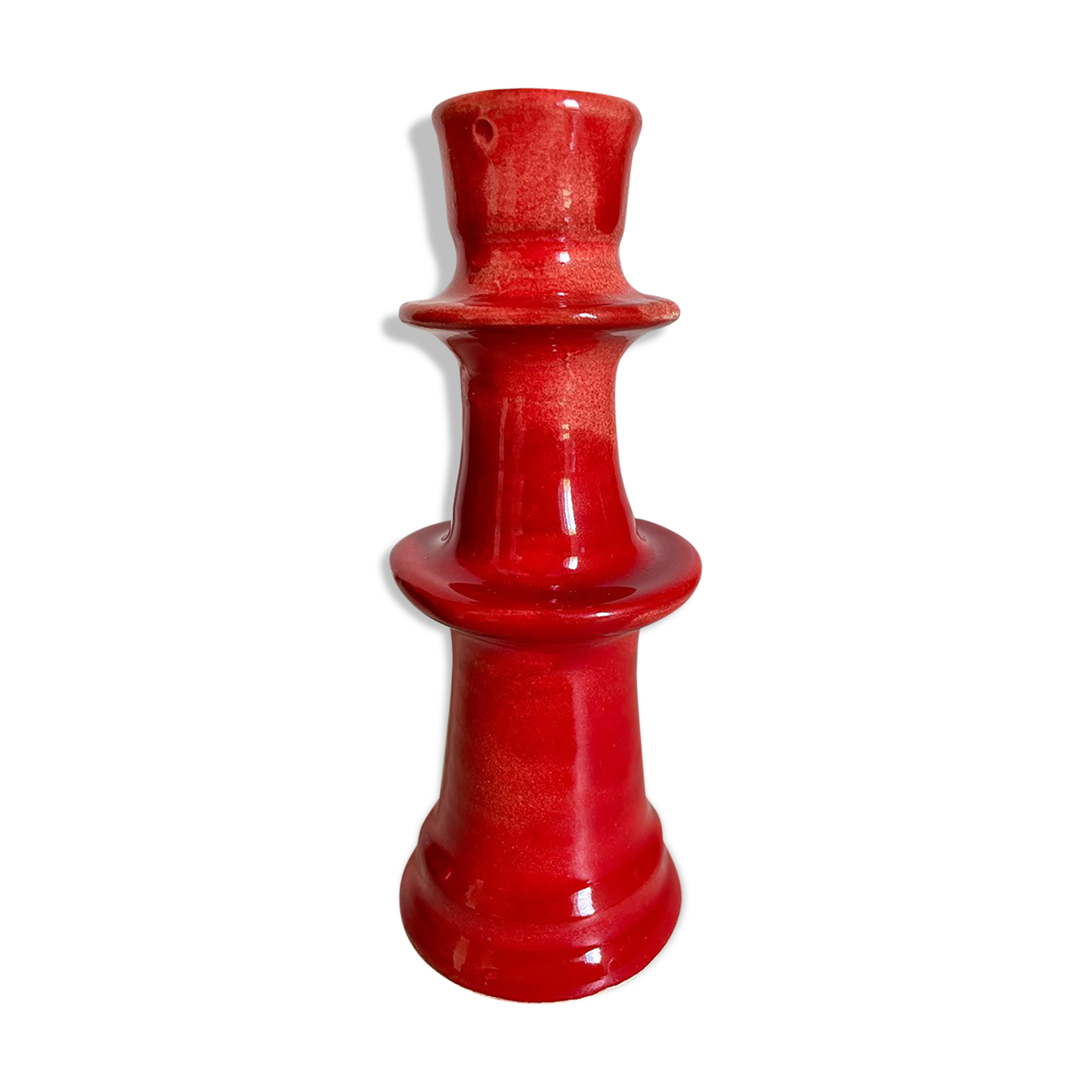Ceramic candle holder tamegroute red