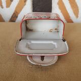Old enamelled sheet metal matchbox