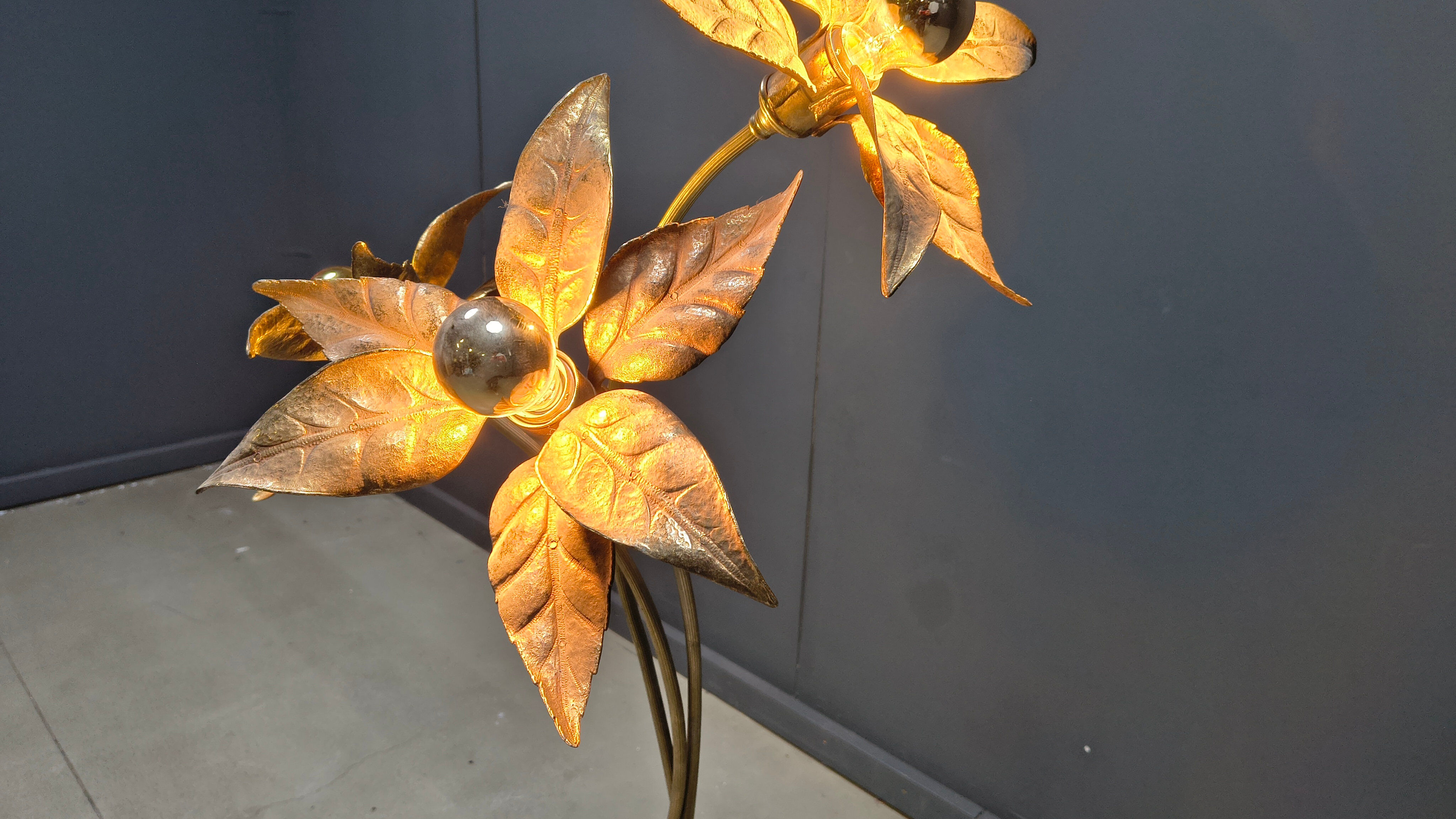Willy Daro flower floor lamp, 1970s