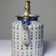 Chinese Qing style porcelain tea set calligraphy "Epitaph" vintage