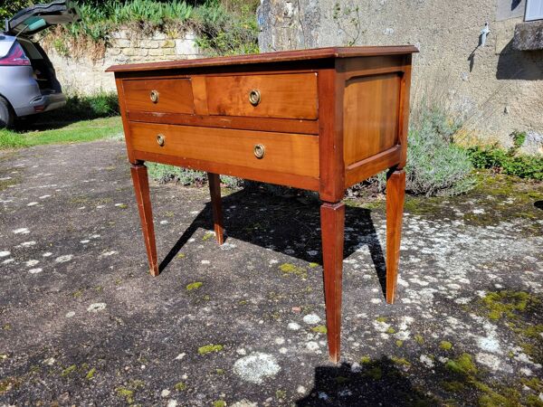 Commode console en merisier 3 tiroirs