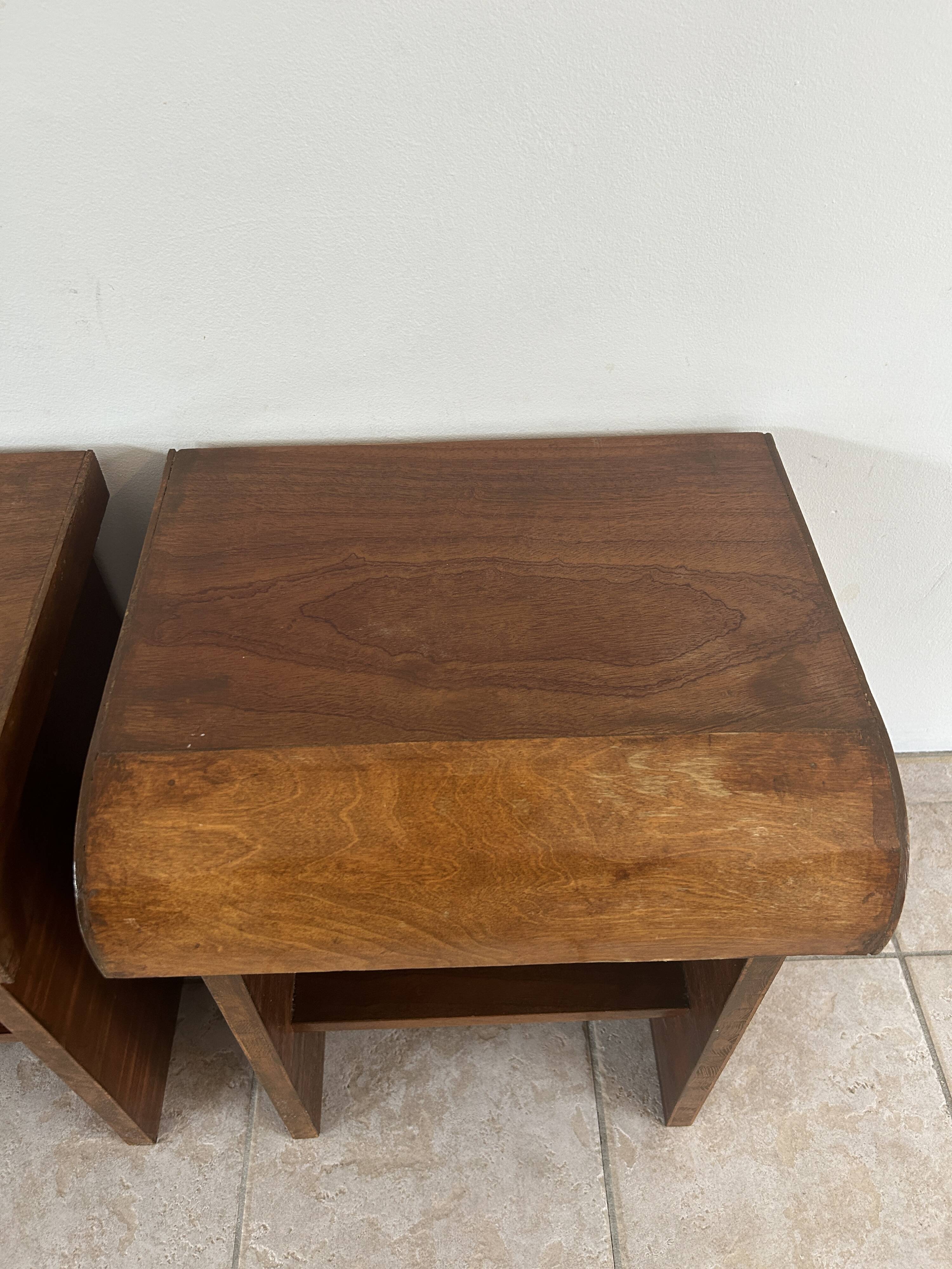 Pair of Art Deco bedside tables