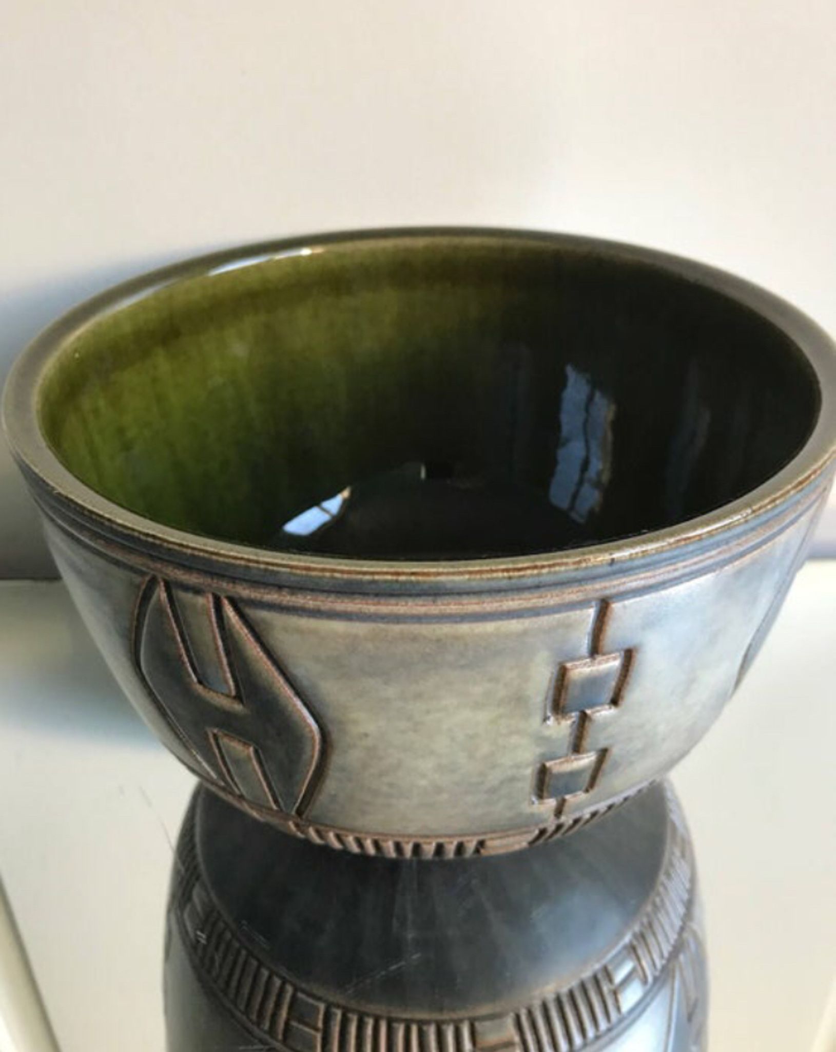 Stoneware bowl 1950's by Munk Keramik Enköping