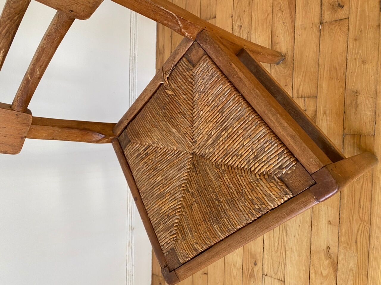 Vintage chair wood Pierre Cruege
