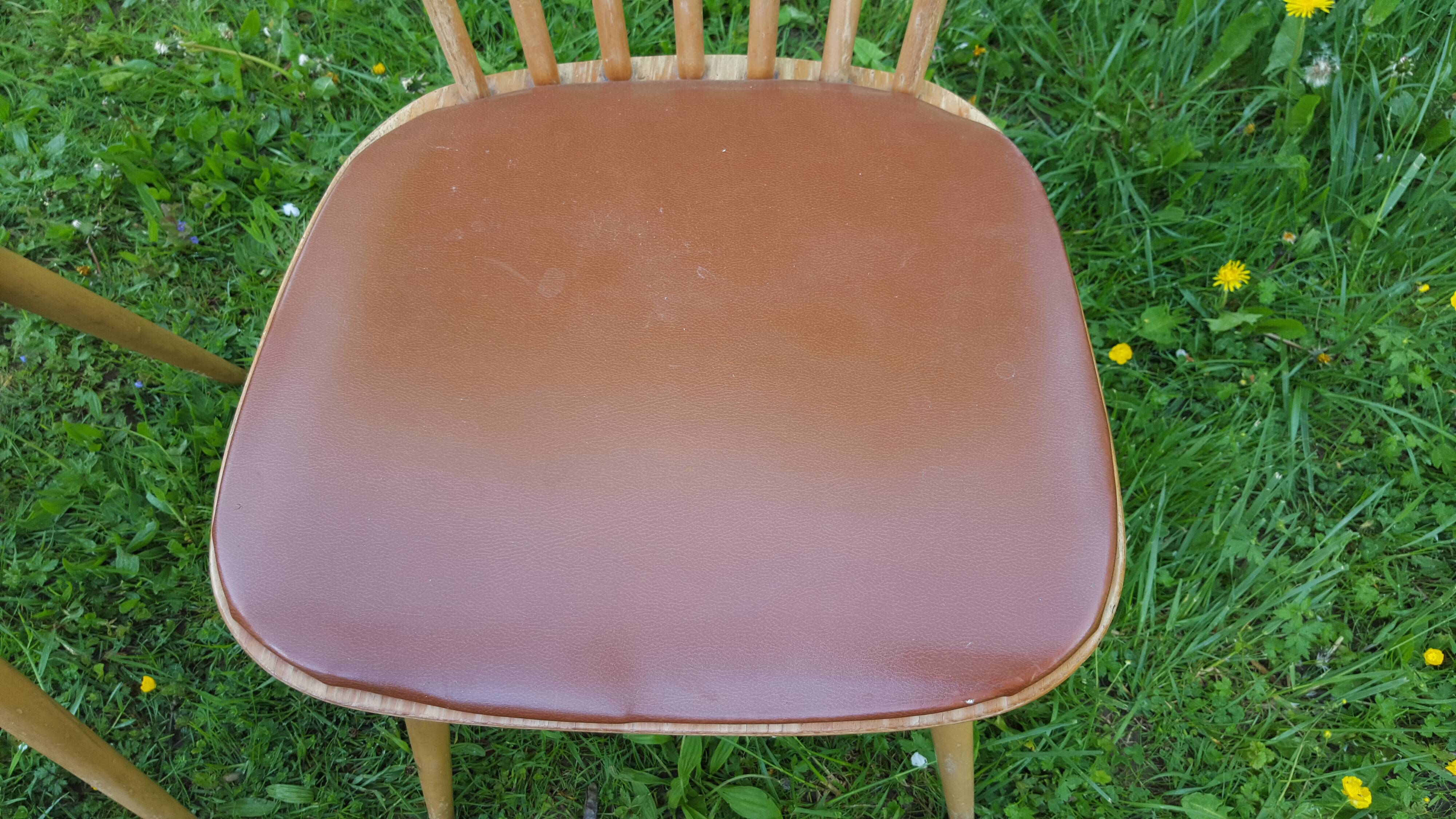 Trio of bistro chairs Baumann vintage 60s