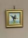 Mid-Century Oil on Panel – “ Birds” by Unknown, Vintage & Framed 11 × 11 cm